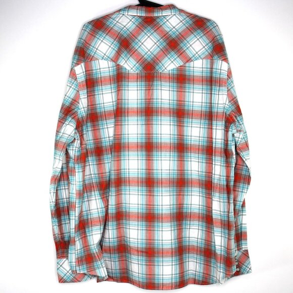 Tecovas Mens 2XL Western Cowboy Pearl Snap Plaid Button Up Shirt H899 - Picture 4 of 4